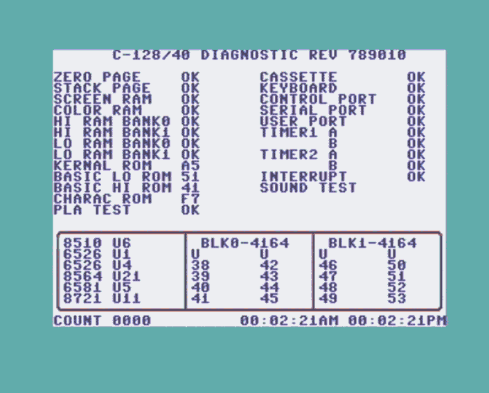 C128 Test Cartridge (789010)