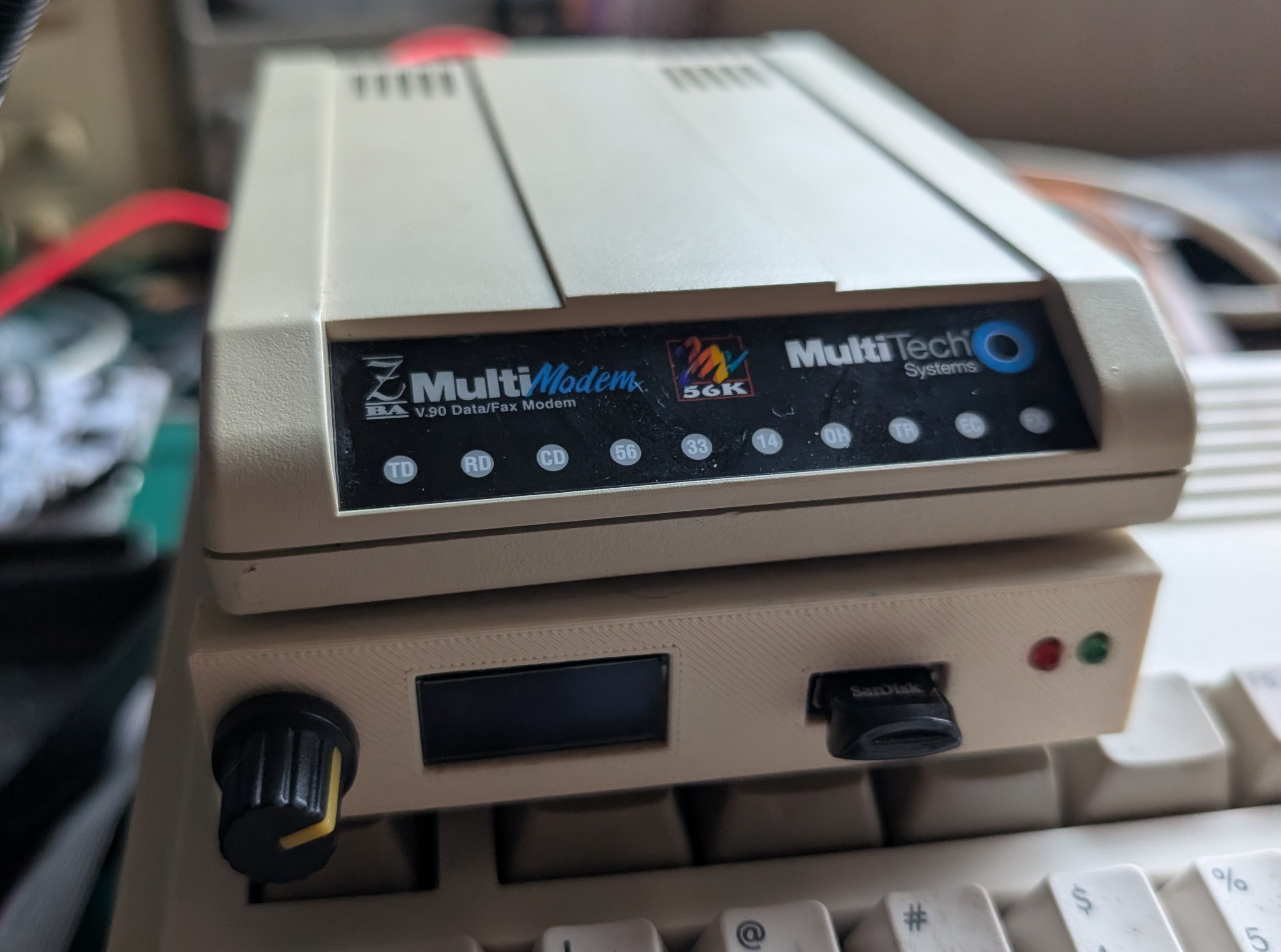 Retrofitting a V90 modem with an ESP8266